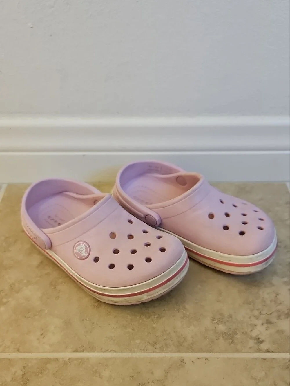 Crocs Kids Ballerina Pink Casual Slip-On Clog Shoes